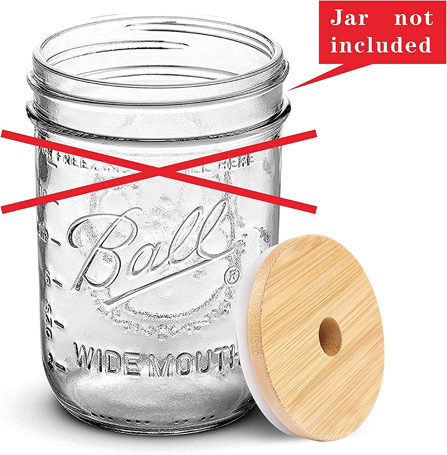 Mason Jar Lids w/ 2 Reusable Stainless Steel Straw