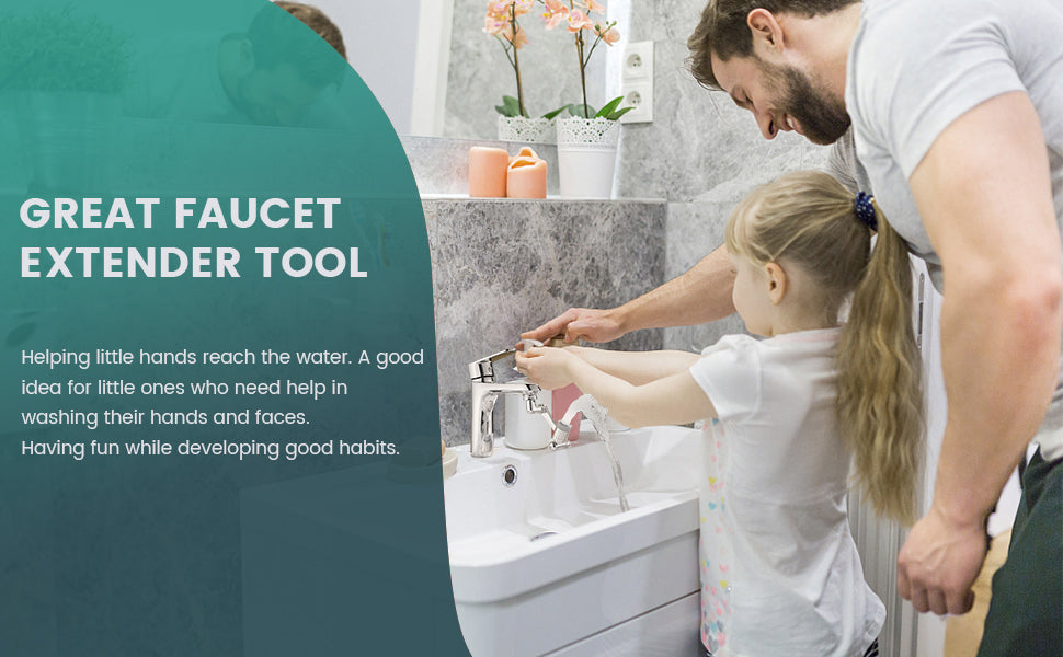Swivel Faucet Extender Universal Sink Water Aerator 1080p 2 Mode Splash Filter Extension 360°