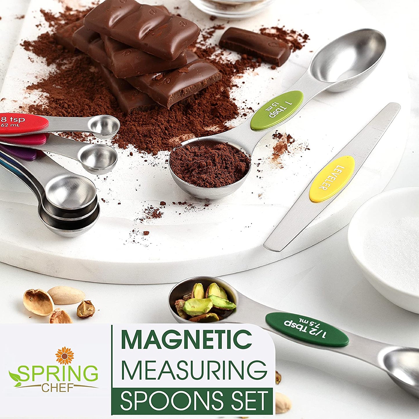 Magnetic Measuring Spoons Set Dual Sided Set of 8