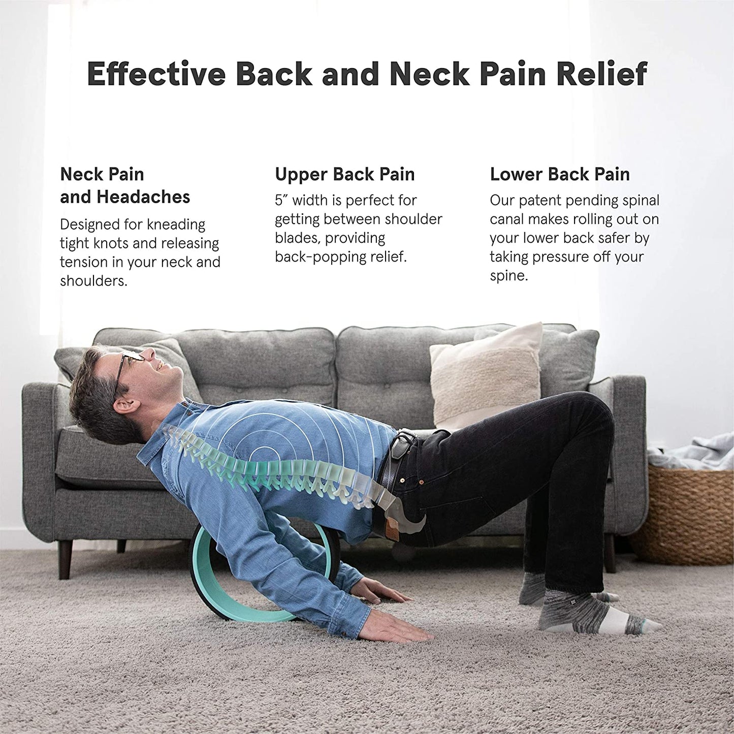 Foam Roller w/ Foam Padding For Deep Tissue Massage