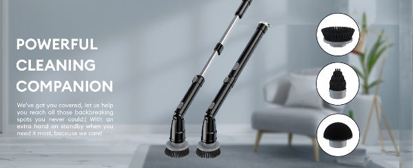 Cordless Electric Spin Powerful Scrubber 360 Rotating Brush For Cleaning Tile Floor Shower Tub