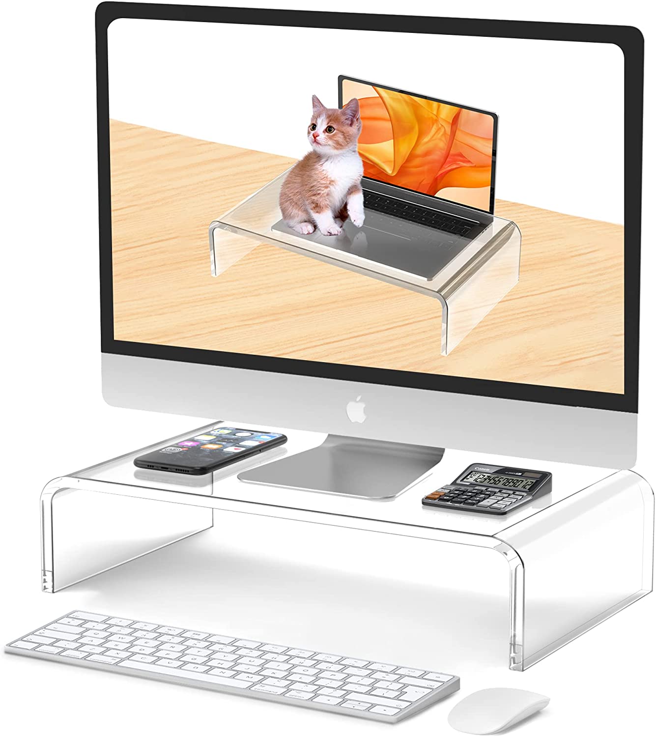 Acrylic Monitor Computer Stand Riser