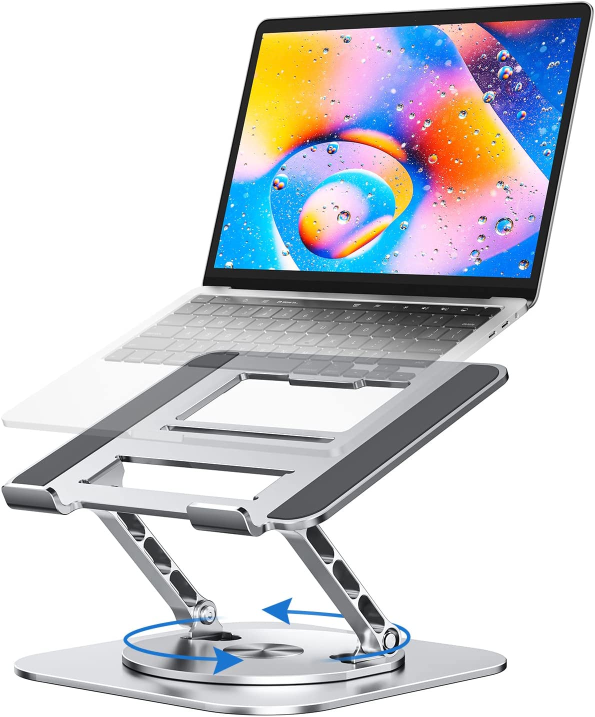 Adjustable Laptop Ergonomic Stand w/ 360 Degrees Rotating Base