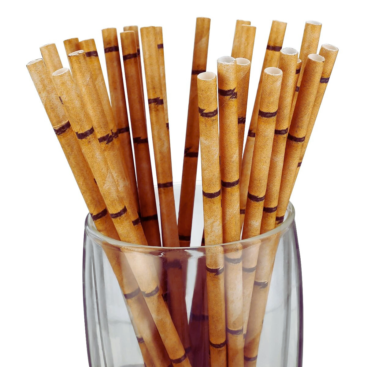 Yellow Bamboo Organic Drinking Paper Straws 100ct.