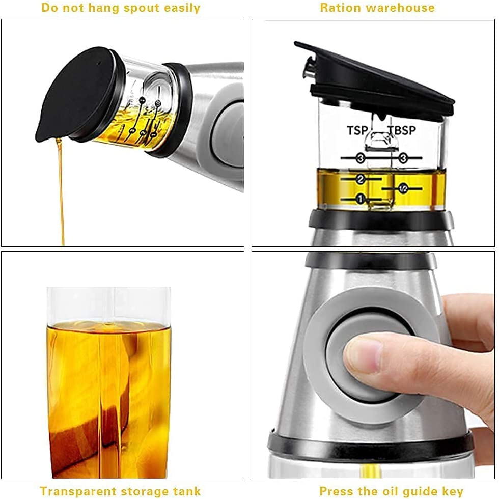Glass Oil and Vinegar Dispenser w/ Scale 8.5oz