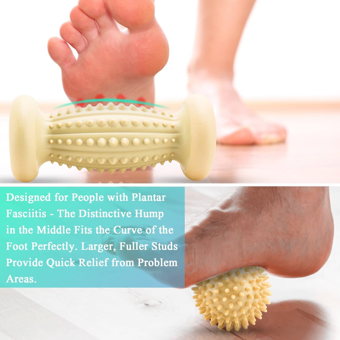 Foot Roller Massage Ball for Plantar Fasciitis Relief Foot Arch Pain Myofascial Pain & Body Muscle Pain