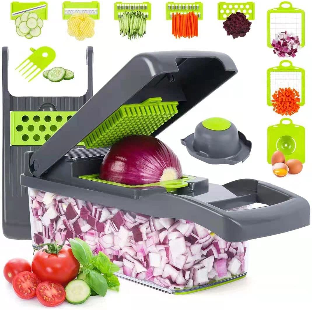 10-in-1 Vegetable Cutter For Kitchen Vegetable Spiralizer & Veggie Slicer Dicing Machine