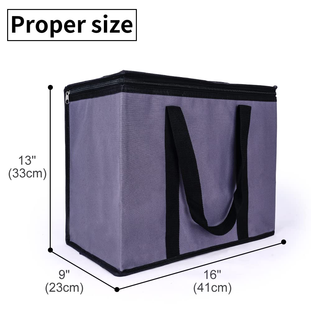 Reusable Grocery Bag w/ Zippered Top Extra Large - 2 Pack