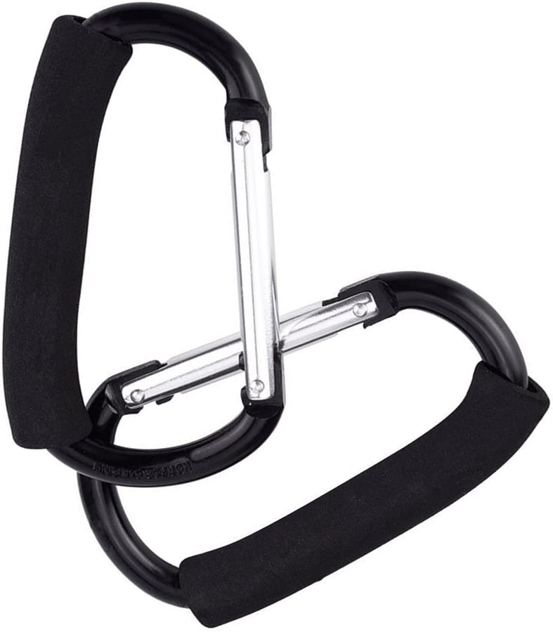 Grocery Bag Holder Snap Hook Set w/ Soft Foam Grip - 2 Pack