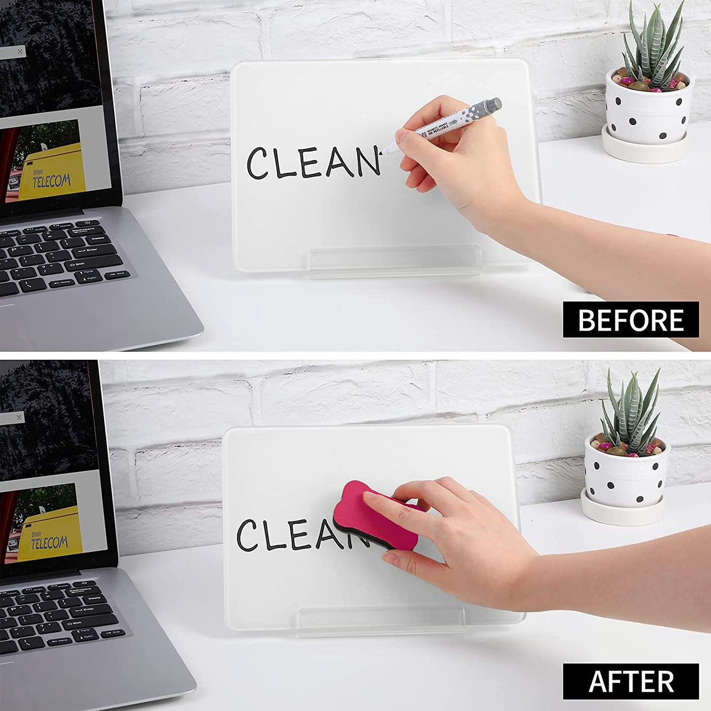 Tabletop Dry Eraser Board w/ Stand