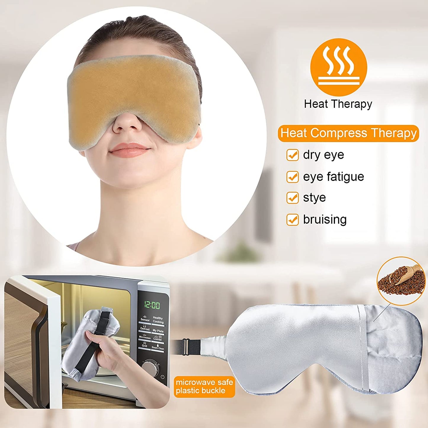 Sleep Eye Mask Compress Moist Heat & Cold Therapy