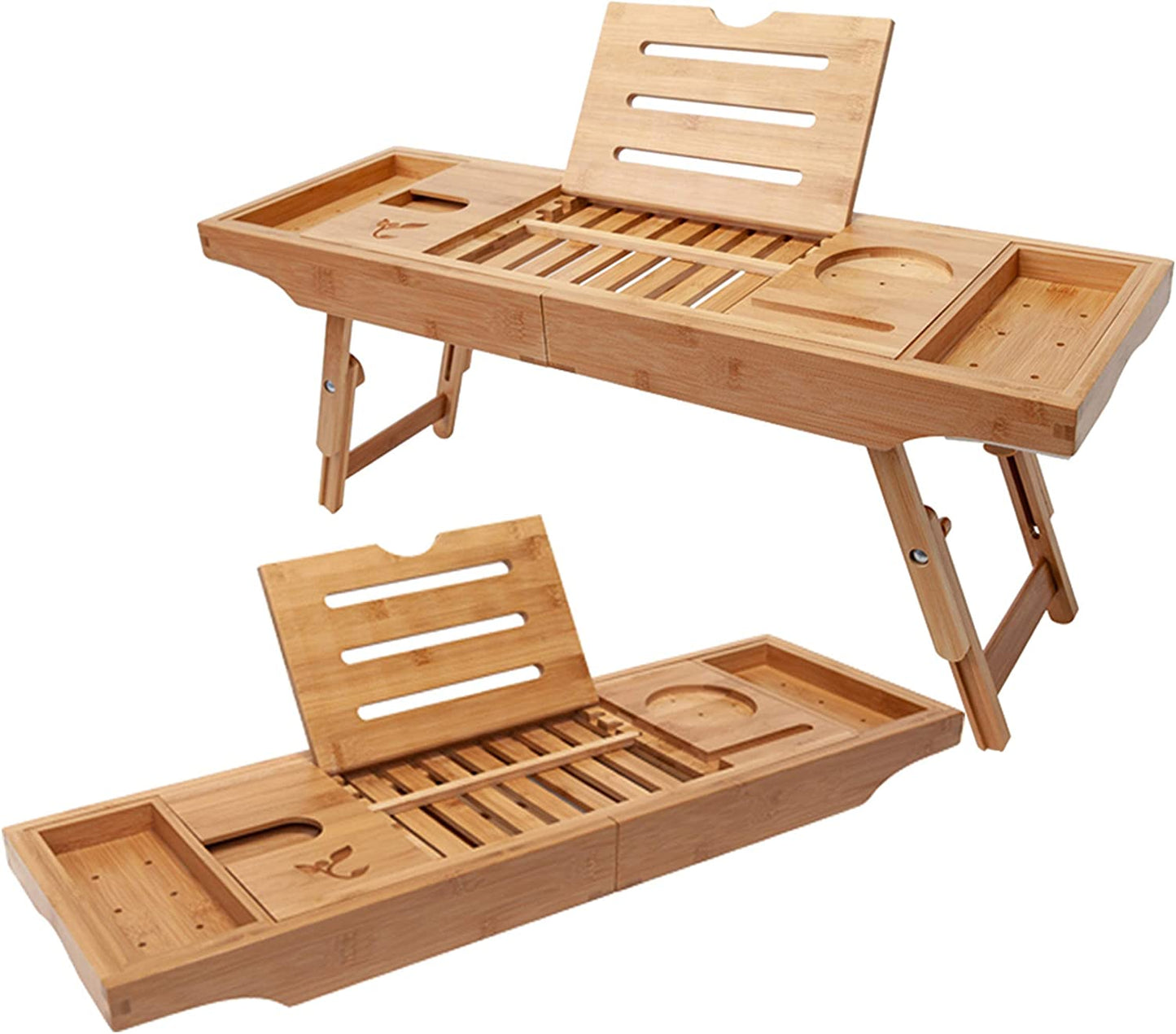 Bamboo Laptop Bed Tray w/ Foldable Legs