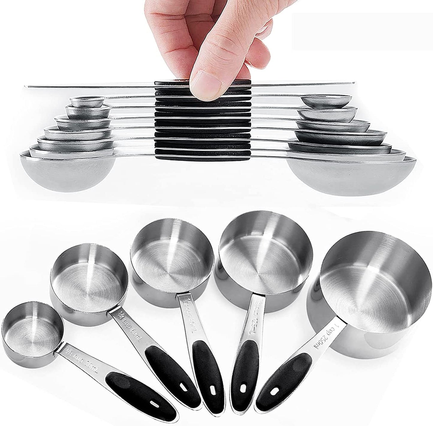 Measuring Cups & Magnetic Spoons Set - 13 PCS