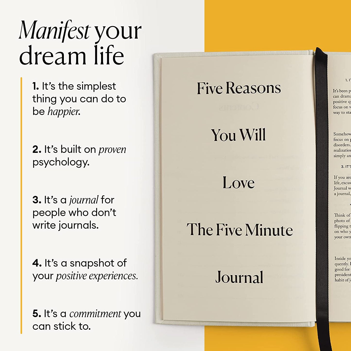 The Five Minute Journal Daily Gratitude Reflection & Manifestation