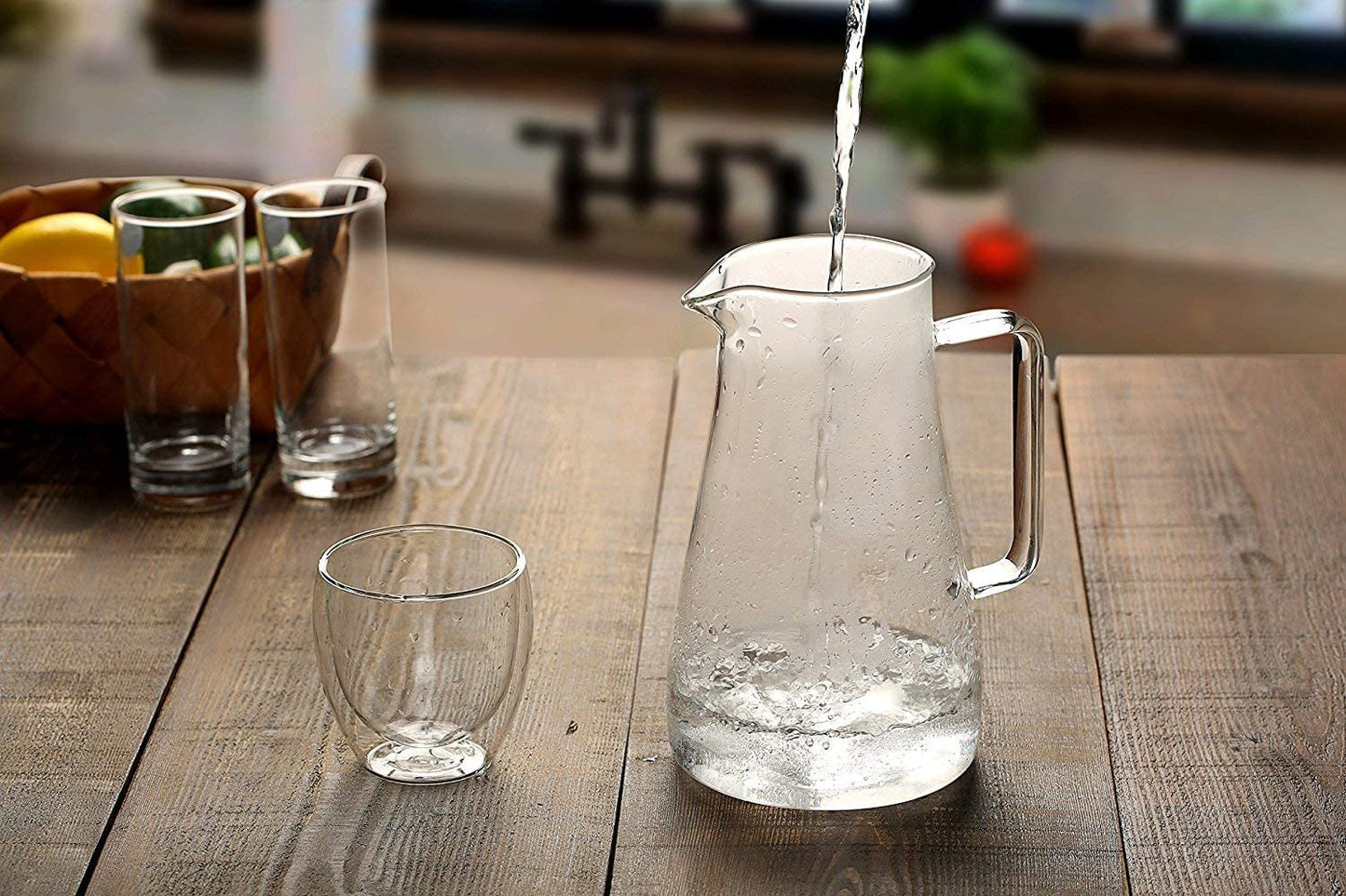 Glass Water  Pitcher Borosilicate 52 ounces w/ Handle