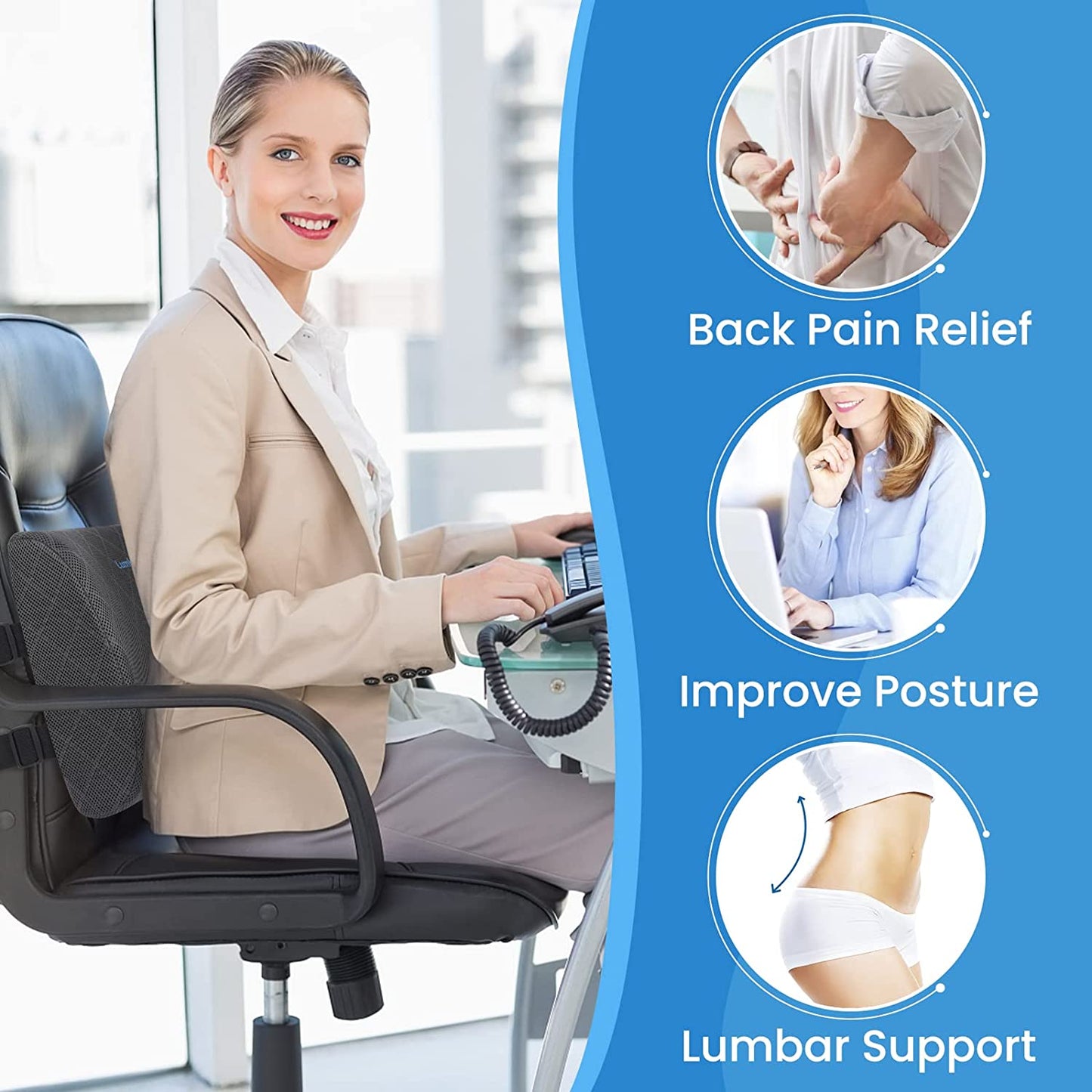 Lumbar Support Pillow for Back Support