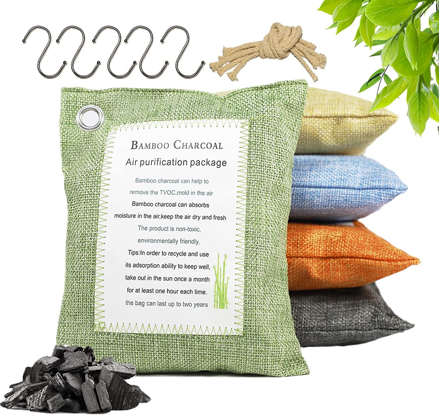 Bamboo Charcoal Bags Air Purifying Odor Eliminator