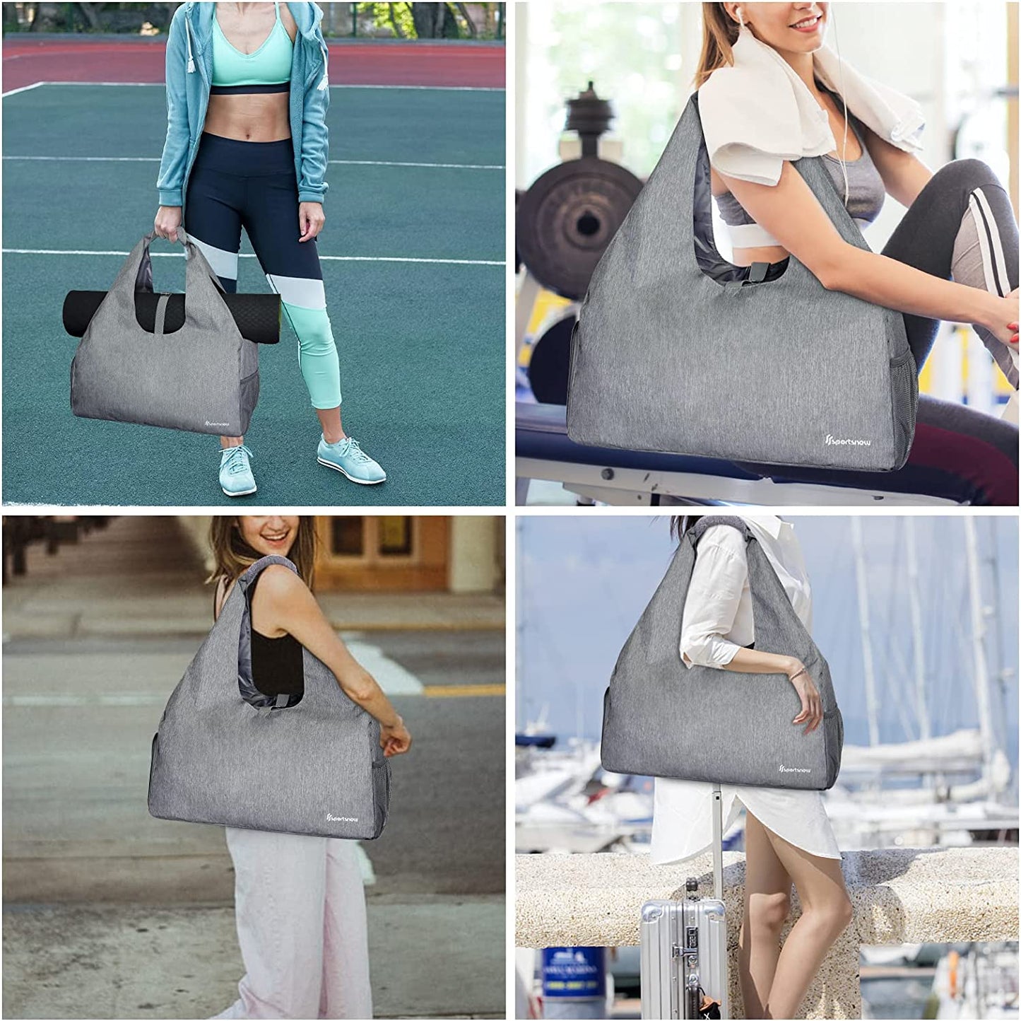 Yoga Mat Tote Bag Fits Mats w/ Carrying Strap LARGE