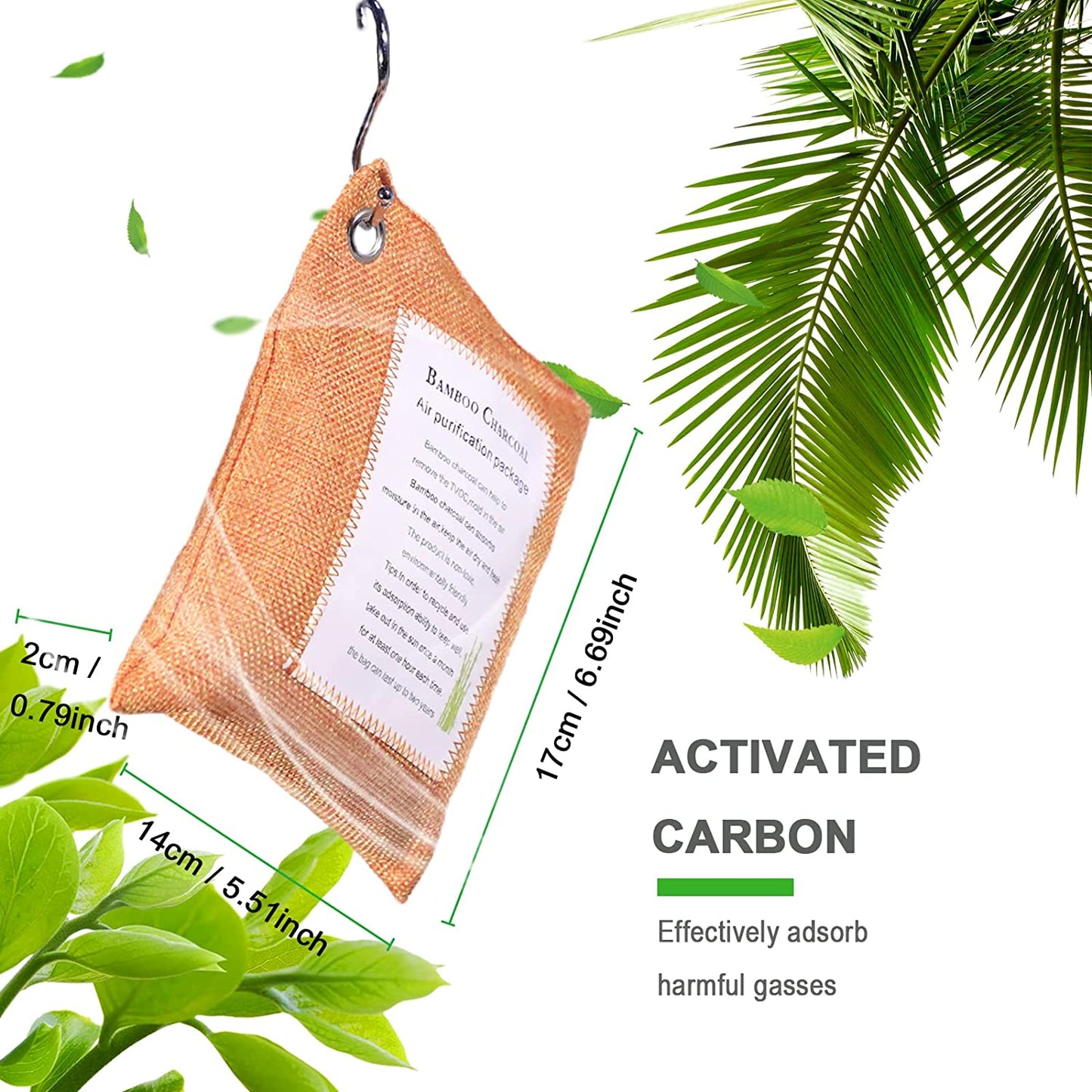 Bamboo Charcoal Bags Air Purifying Odor Eliminator