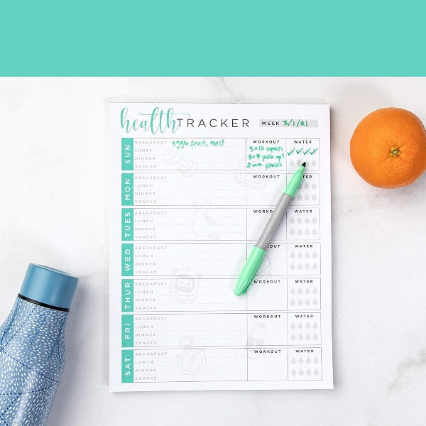 Weekly Health & Wellness Tracker Journal Exercise Planner