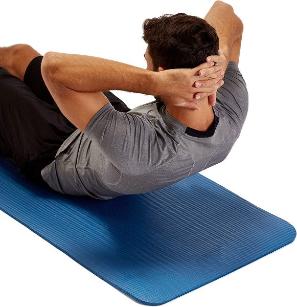 Thick Stretch Mat Fitness & Exercise Mat with Easy-Cinch Yoga Mat Carr –  freshoasislifestyle